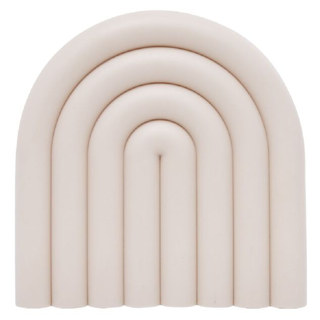 Dessous de plat forme arc-en-ciel uni 15x15cm