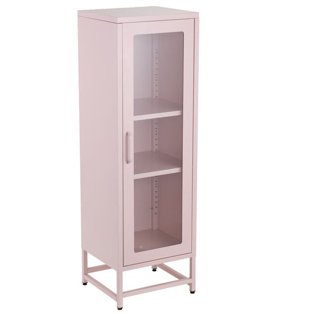 &Eacute;tag&egrave;re &agrave; poser Lin&eacute;a 3 niveaux m&eacute;tal rose 39x36xH123cm