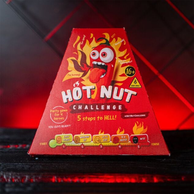 Jeu aliment piquant Hot Chip Challenge cacahu&egrave;tes ultra &eacute;pic&eacute;es 24gr