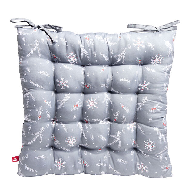 Galette de chaise No&euml;l carr&eacute;e 40x40cm - 4 mod&egrave;les