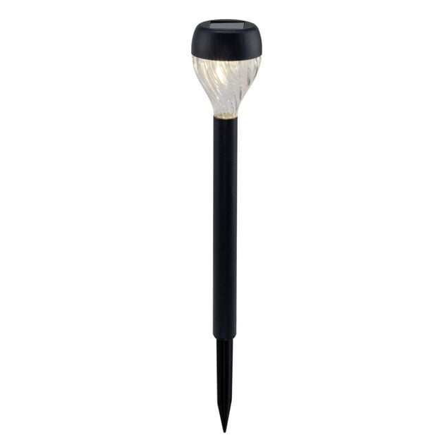 Borne solaire &agrave; planter x8 noir &Oslash;5xH32,5cm