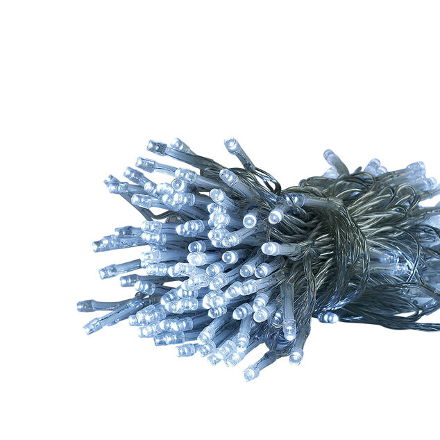 Guirlande Solaire 400 LED blanc clignotant fixe 40 m