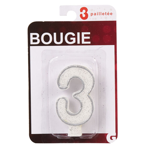 Bougie anniversaire chiffre 3