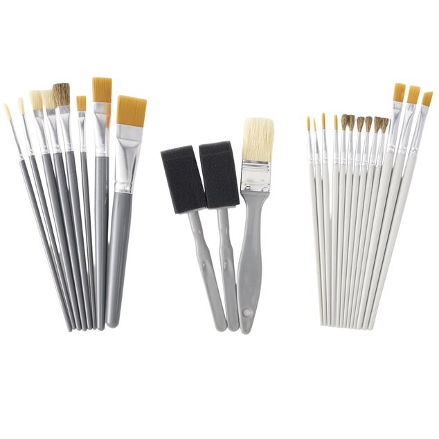 Pinceau d'art x24 manche bois