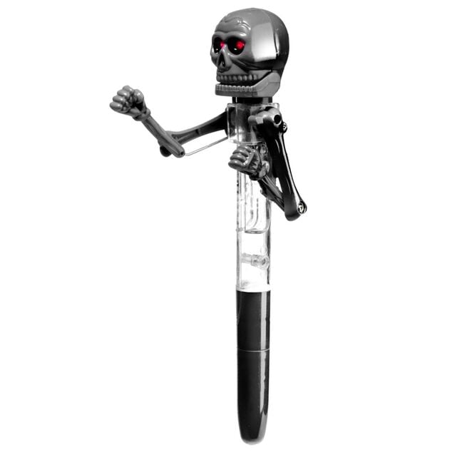 Stylo &agrave; bille fun squelette boxeur L14,5cm (4 mod&egrave;les)