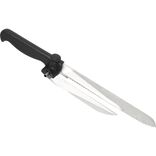 Couteau &agrave; trancher r&eacute;glable noir en inox