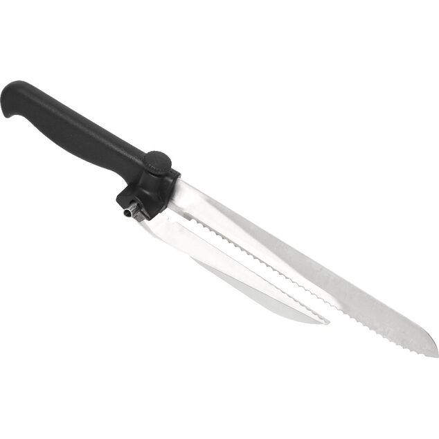 Couteau &agrave; trancher r&eacute;glable noir en inox