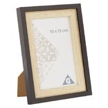 Cadre photo bois naturel et noir 14x19cm pour photo 10x15cm