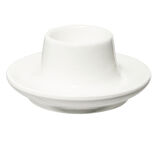 Coquetier rond blanc en dolomite &Oslash;5xH2,3cm