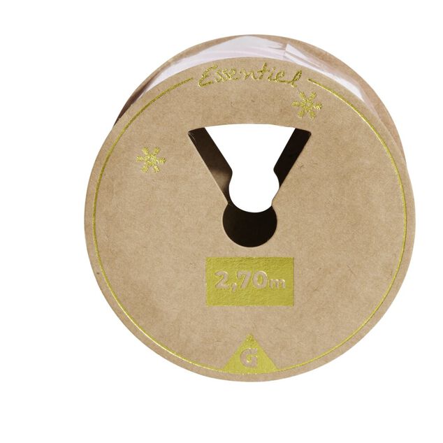 Rouleau ruban imprimé diagonal rouge et blanc 2,7m