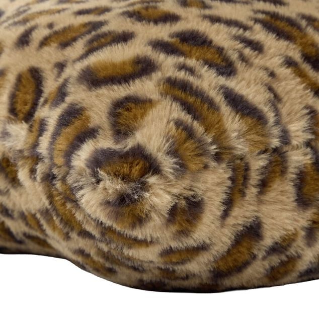 Coussin carr&eacute; motif l&eacute;opard 45x45cm