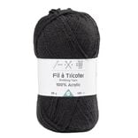 Fil &agrave; tricoter acrylique 50g noir