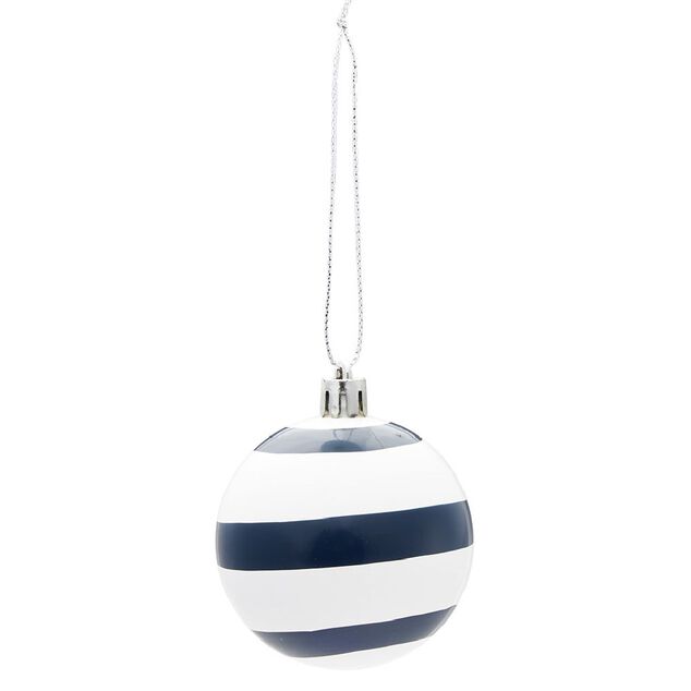 Boule de No&euml;l bleu et blanc &Oslash;6 cm