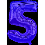 Ballon chiffre 5 H33cm - 2 modèles doré ou argenté