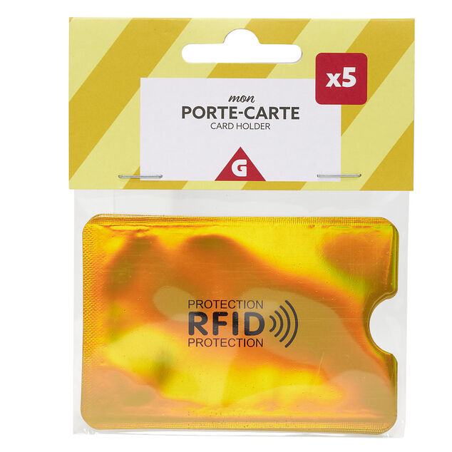 Porte-carte x5 aluminium protection RFID (3 modèles)