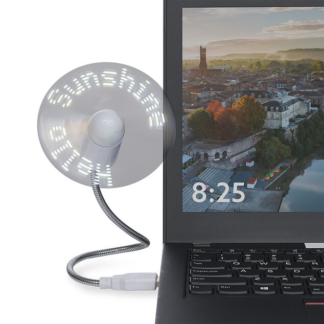 Ventilateur USB avec message LED
