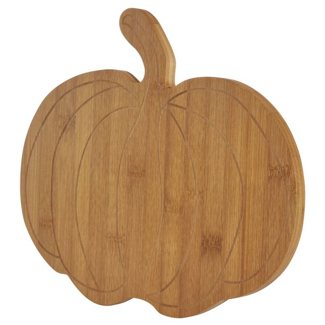 Planche &agrave; d&eacute;couper forme automne bambou marron 28x35cm (2 mod&egrave;les)