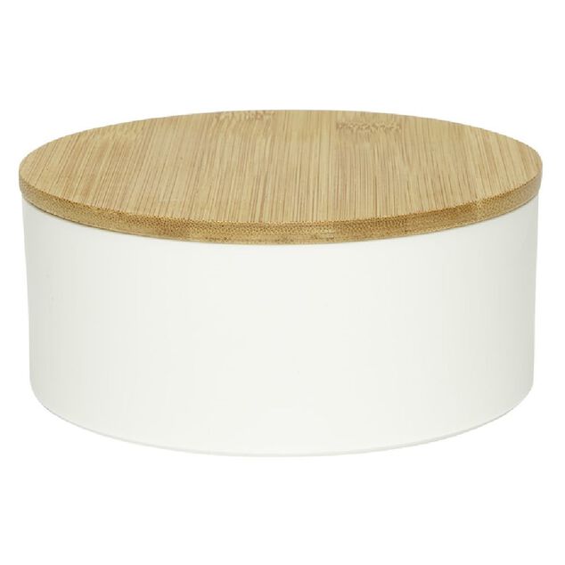 Bo&icirc;te &agrave; bijoux ronde avec miroir &Oslash;14xH6,5cm