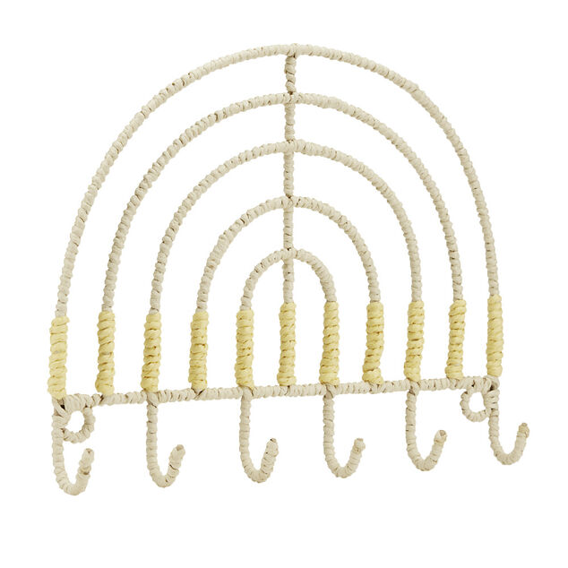 Support 6 crochets papier enroulé et coton 32x33cm (2 modèles)