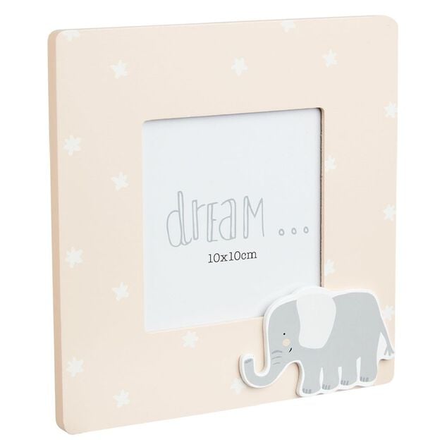 Cadre photo bois enfant décor animal 17x17cm pour photo 10x10cm (4 modèles)