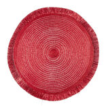 Set de table rond Ø38cm polyester rouge x2