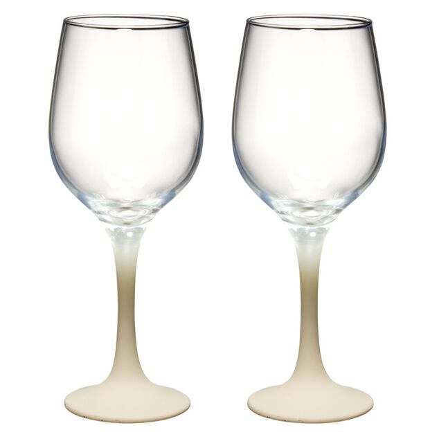 Verre &agrave; vin x2 pied opaque 39,5cl (3 mod&egrave;les)