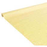 Nappe en papier motif géométrique blanc et jaune 1,20x6m