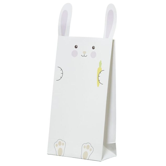 Lot de 4 sacs en papier design lapin de P&acirc;ques
