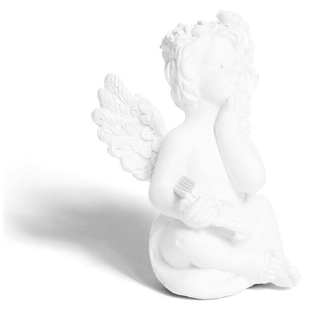 Ange d&eacute;coratif plastique blanc - 6 mod&egrave;les