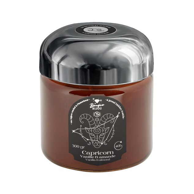 Bougie bijoux bracelet astrologie argent&eacute; verre parfum&eacute;e &Oslash;8xH10,5cm (12 mod&egrave;les)