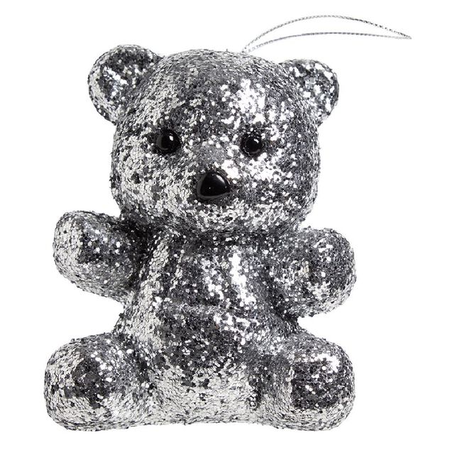 Ours à poser paillette argenté