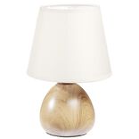 Lampe c&eacute;ramique effet bois c&eacute;rus&eacute; 17x17xH26,5cm