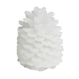 Pomme de pin effet cire &agrave; LED blanc &Oslash;10xH12cm