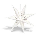 Étoile pliante à suspendre beige et blanc H80cm