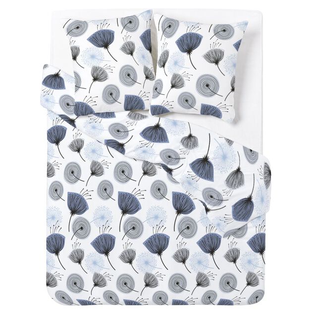 Parure 2 personnes 100% coton finition bouton 240x220cm