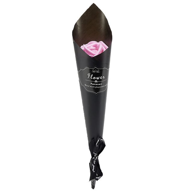 Rose &eacute;ternelle avec tige verte 5x5xH28cm (3 mod&egrave;les)