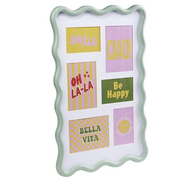 P&ecirc;le-m&ecirc;le bord vague 6 vues plastique 40x60cm (2 mod&egrave;les blanc ou vert)
