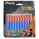 Fl&eacute;chette en mousse bleu et rouge x30