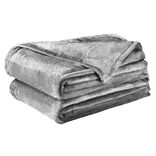 Plaid gris fonc&eacute; uni