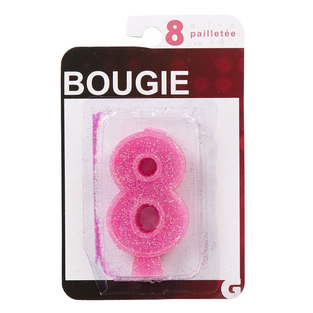 Bougie anniversaire chiffre 8