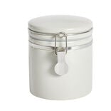 Bocal en céramique avec clip en métal Ø10xH13cm