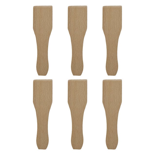 Spatule &agrave; raclette en bois x6