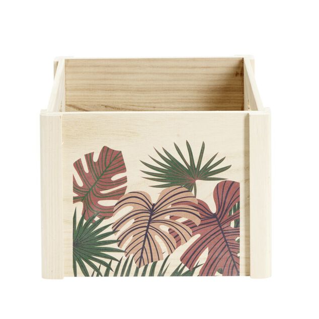 Bo&icirc;te de rangement ouvert en bois 25x18xH25cm (2 mod&egrave;les)