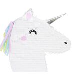 Pi&ntilde;ata licorne en carton &agrave; remplir 40x9xH41.5cm