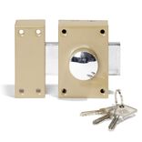 Verrou bouton fer et acier 11x8,6x7,9cm