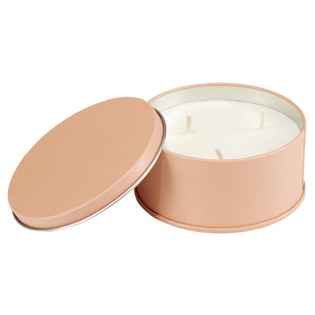 Bougie citronnelle soja et beurre de ghee bo&icirc;te m&eacute;tal refermable 18H