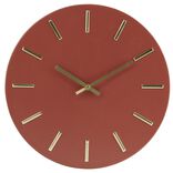 Horloge ronde en métal terracotta Ø30cm