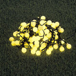 Guirlande &eacute;lectrique int/ext 96 LED boule blanc chaud 7,6 m