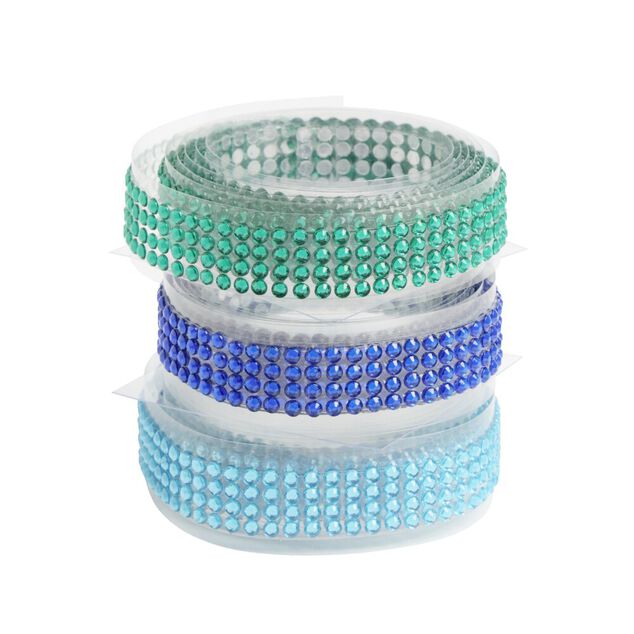 Rouleau de perles colorées adhésives