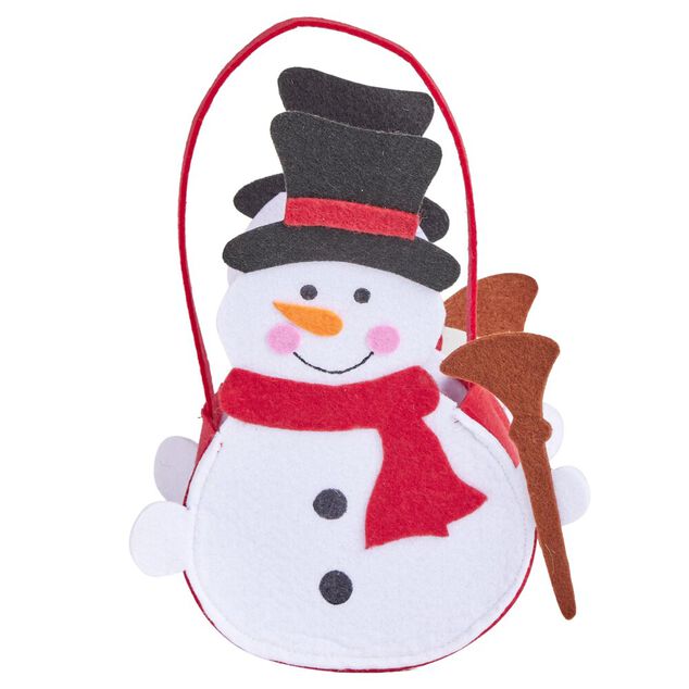 Panier de No&euml;l en feutrine - 3 mod&egrave;les